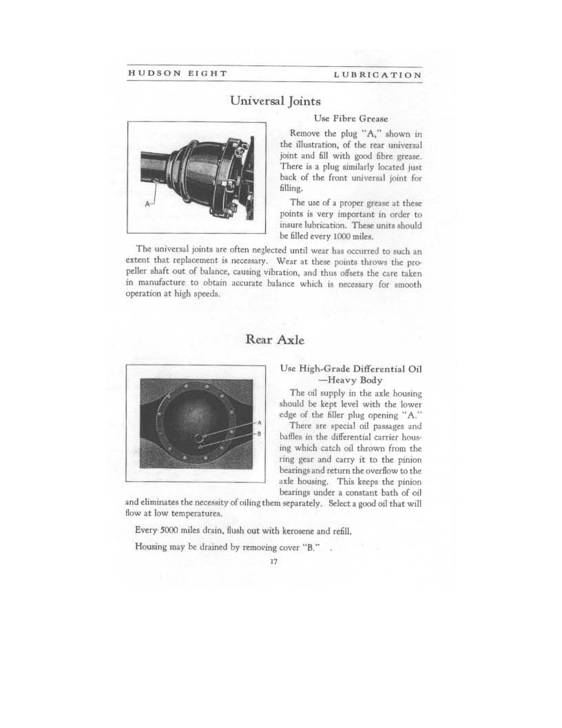 1931 Hudson 8 Instruction Book Page 20
